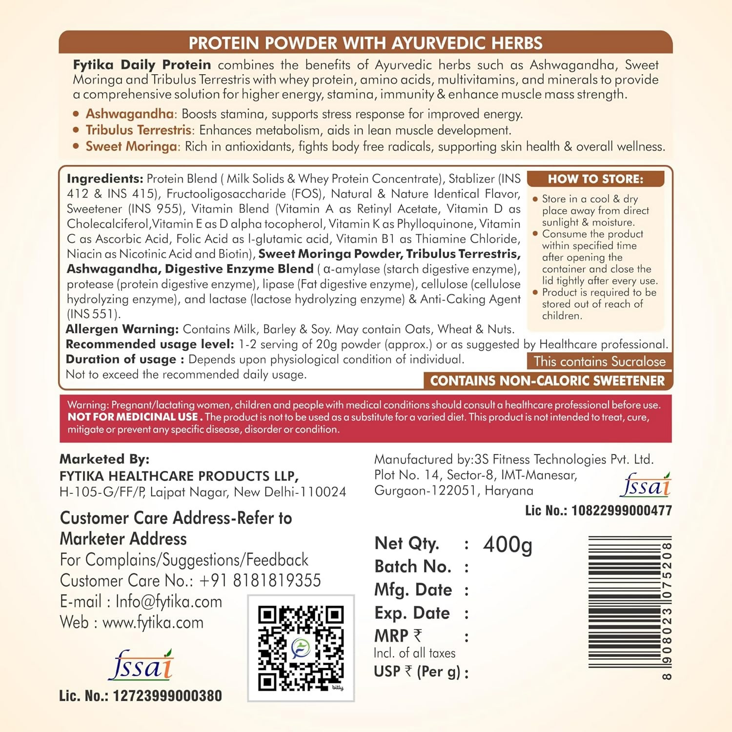 Fytika Healthcare Products Daily Protein Powder