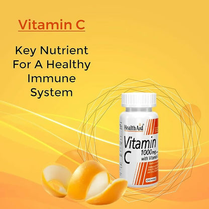 HealthAid Vitamin C 1000 mg Complex with Vitamin D Chewable Tablets