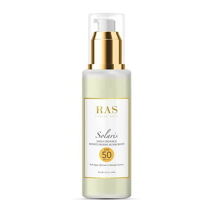 Buy Ras Luxury Oils Solaris Daily Defence Mineral Sunscreen SPF 50 from DrMediCart, Ship from India to USA