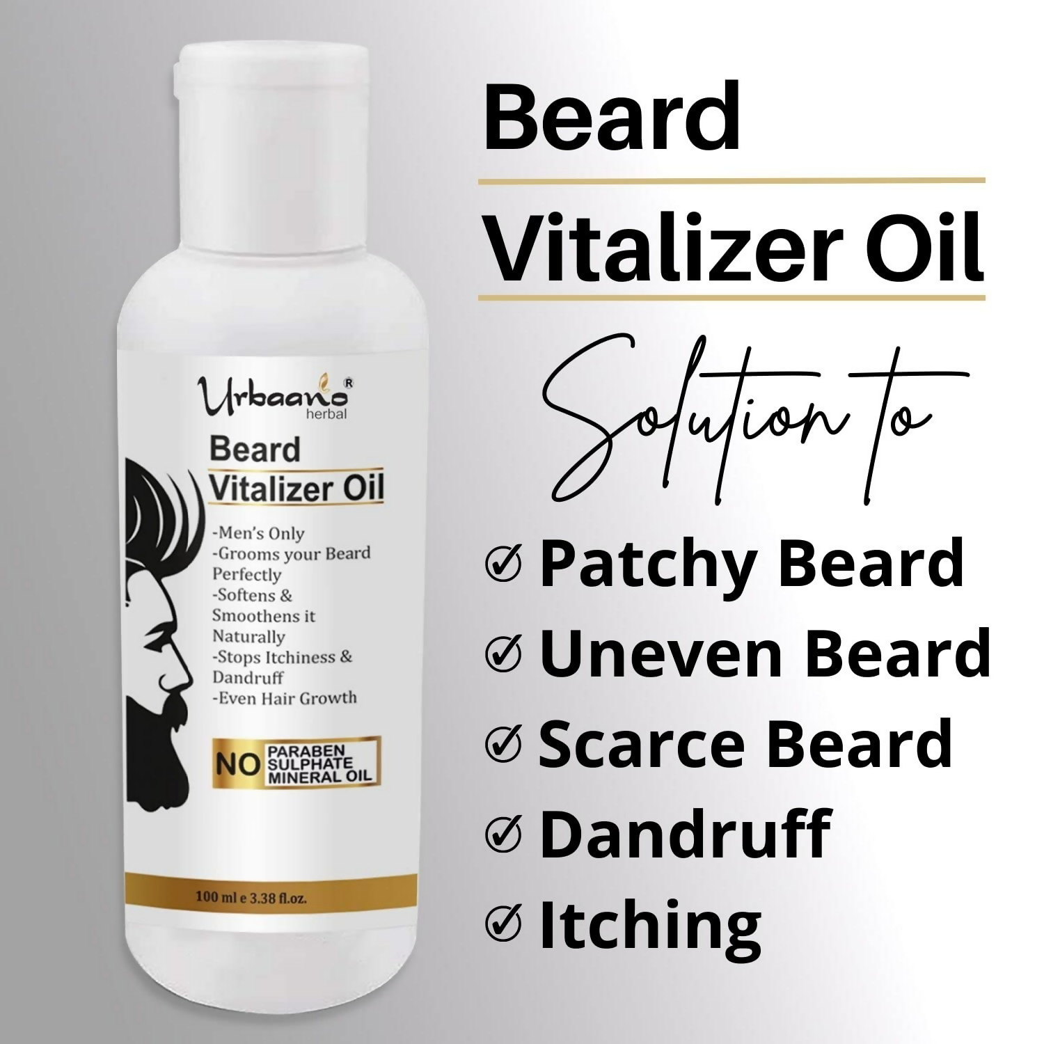 Urbaano Herbal Vitalizer Beard Growth Oil