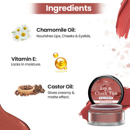 The Natural Wash Columbus Lip & Cheek Tint with Chamomile Oil