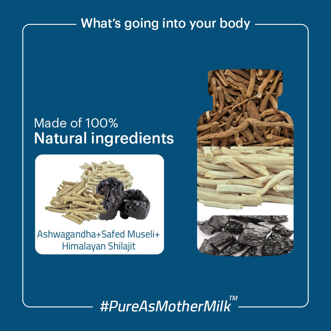 Laurik Testosterone Himalayan Sj, Ashwagandha, Safed Musli, Maca Root, And Korean Red Ginseng Tablets