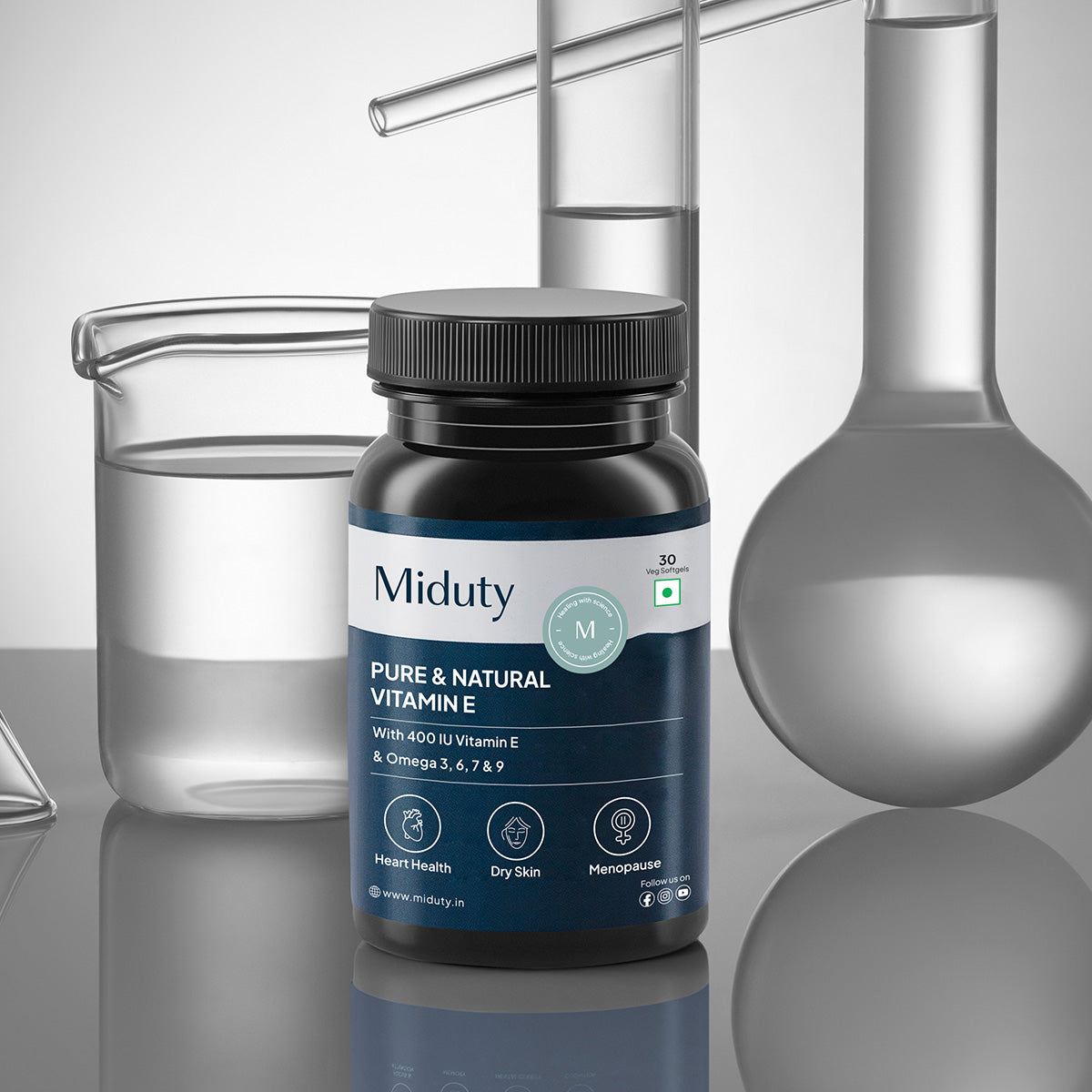 Miduty by Palak Notes Pure & Natural Vitamin E Sea Buckthorn Berry Softgels