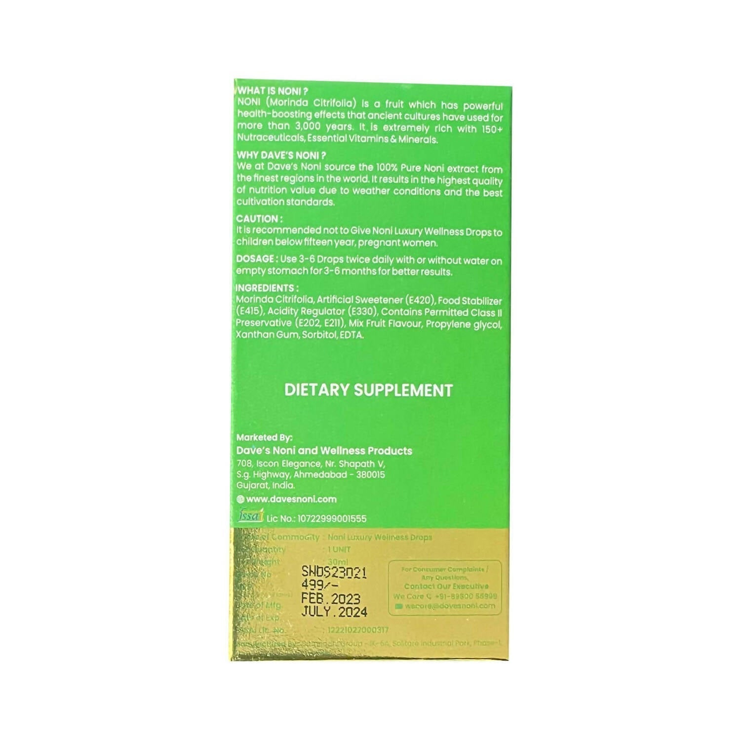 The Dave's Noni Luxury Wellness Drops - Drmedicart