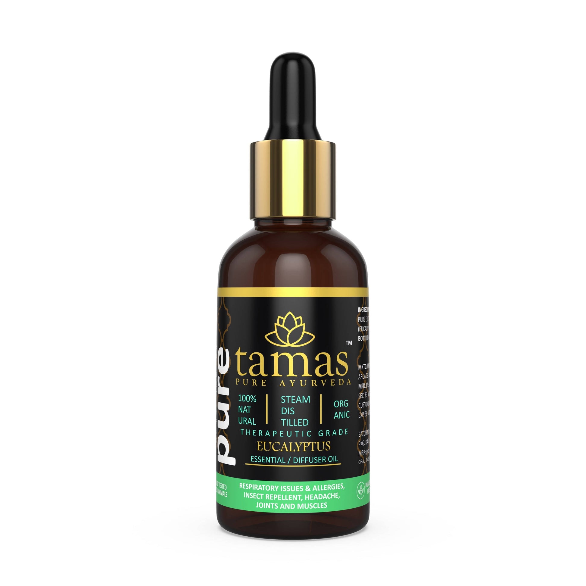 Buy Tamas Pure Ayurveda 100% Organic Eucalyptus Essential Oil- USDA Certified Organic from DrMediCart, Ship from India to USA