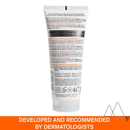 Uriage Depiderm Anti-Dark Spot Brightening Cleansing Foaming Cream With Vitamin C & Niacinamide