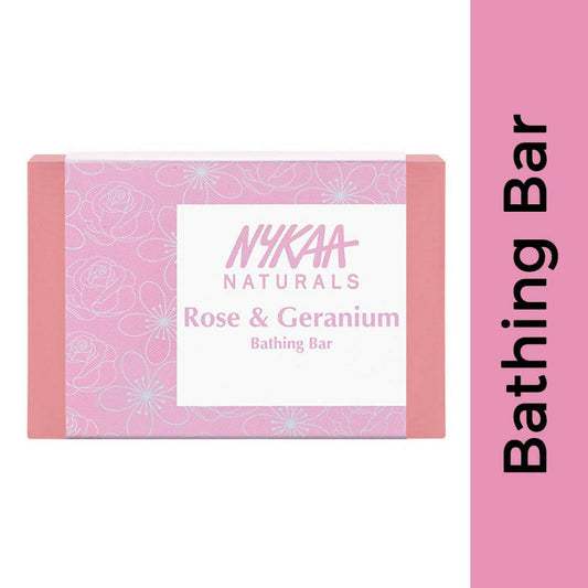 Buy Nykaa Naturals Rose & Geranium Balancing Bathing Soap from DrMediCart, Ship from India to USA