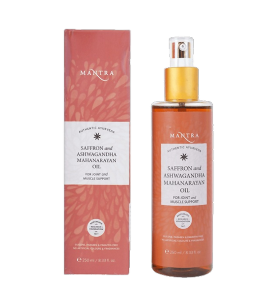Buy Mantra Herbal Saffron & Ashwagandha Mahanarayan Oil from DrMediCart, Ship from India to USA