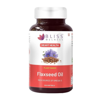 Buy Bliss Welness Flaxseed Oil Softgel Capsules from DrMediCart, Ship from India to USA