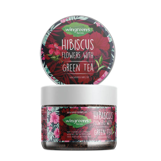 Wingreens Farms Hibiscus Flowers With Green Tea