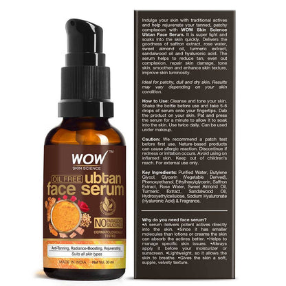 Wow Skin Science Oil-Free Ubtan Face Serum - Drmedicart
