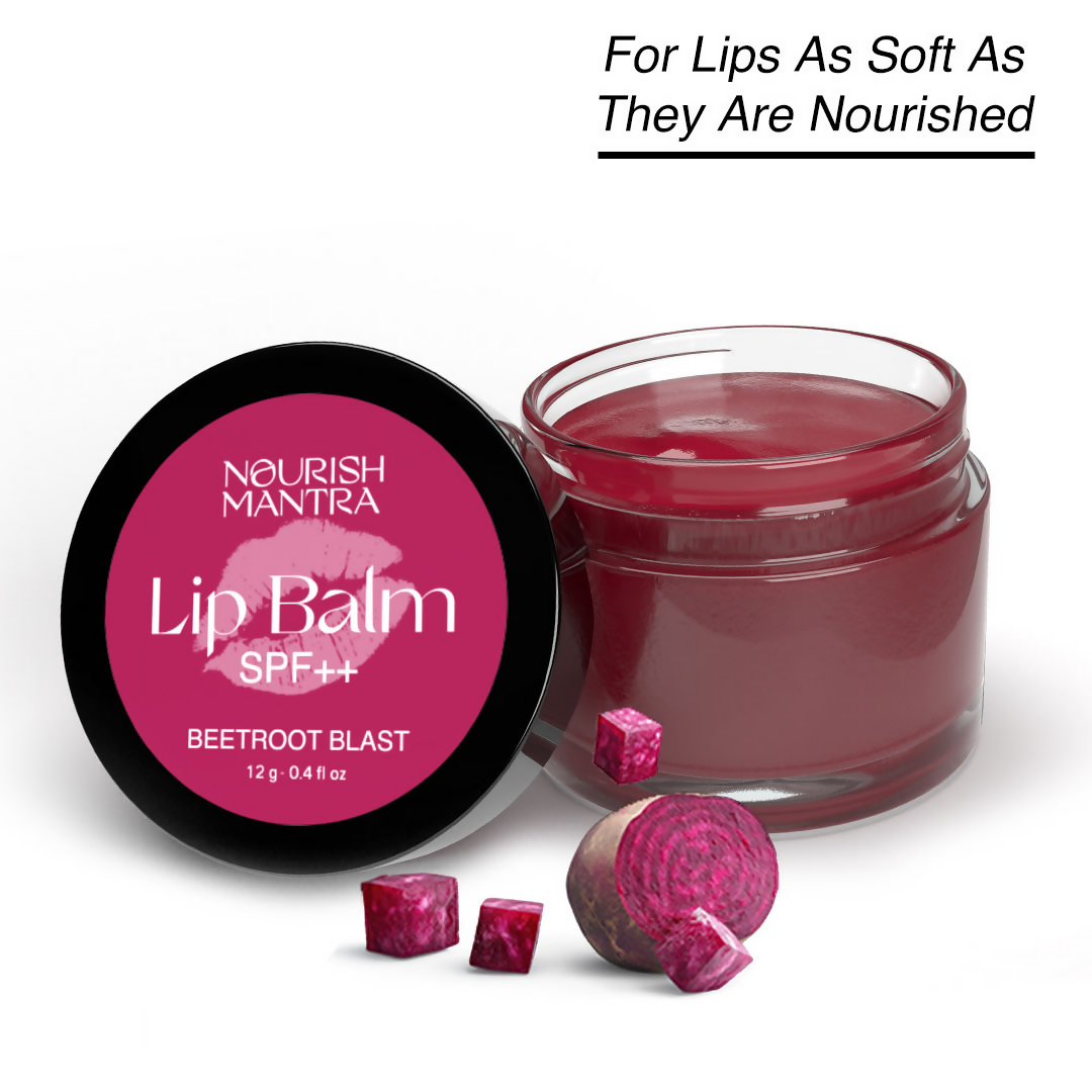 Nourish Mantra Beetroot Blast Lip Balm With SPF & Olive Oil For Soft & Moisturized Lips