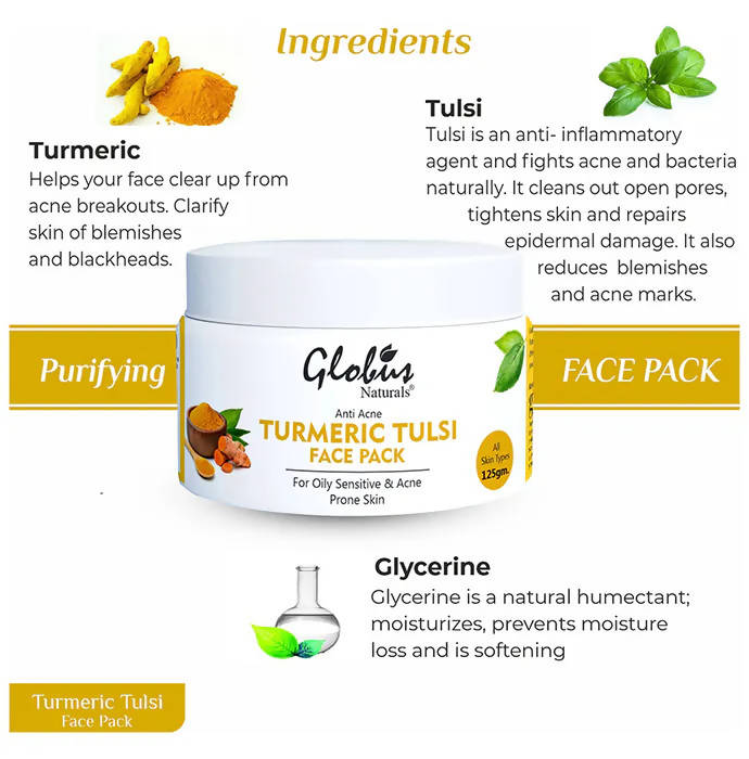 Globus Naturals Turmeric Tulsi Face Pack