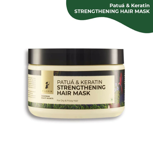Buy Pilgrim Amazonian Patua & Keratin Strengthening Hair Mask For Dry & Frizzy Hair With Sacha Inchi from DrMediCart, Ship from India to USA