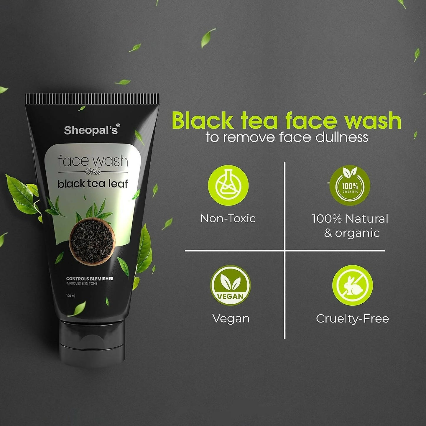 Sheopal's Black Tea Leaf Face Wash