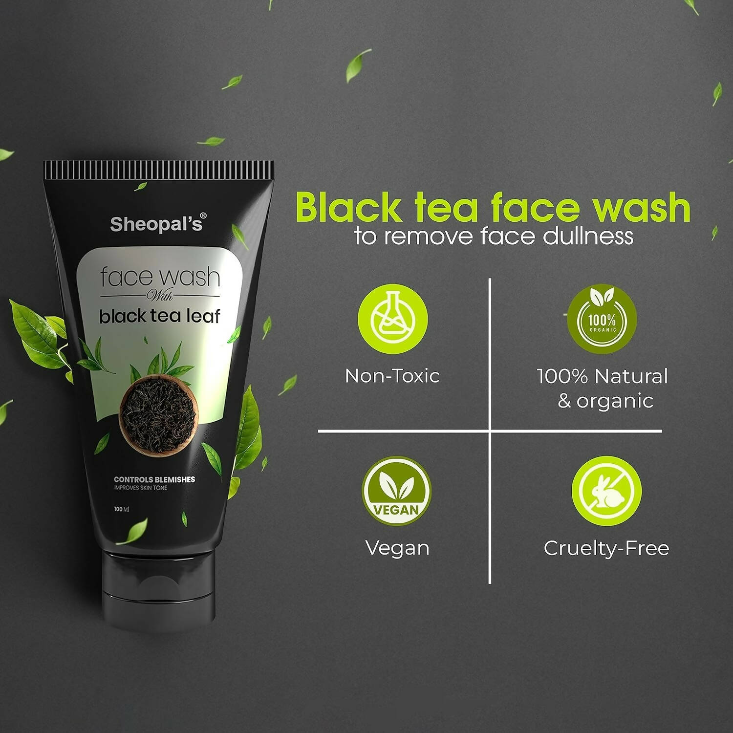 Sheopal's Black Tea Leaf Face Wash