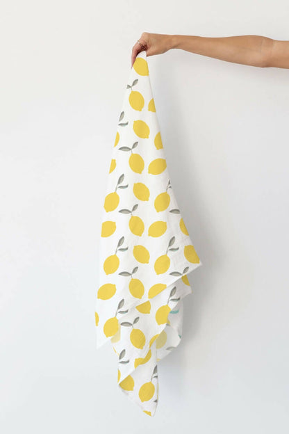 Kindermum Organic Cotton Muslin Swaddle Blanket 100 Cm X 100 Cm - Set Of 2 - Pista And Lemon
