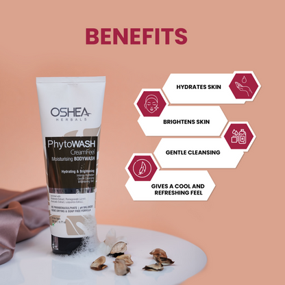 Oshea Herbals Phytowash Cream Feel Moisturising Body Wash