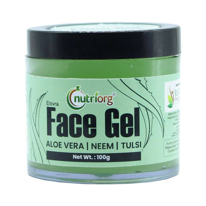 Nutriorg Aloevera Face Gel with Neem & Tulsi