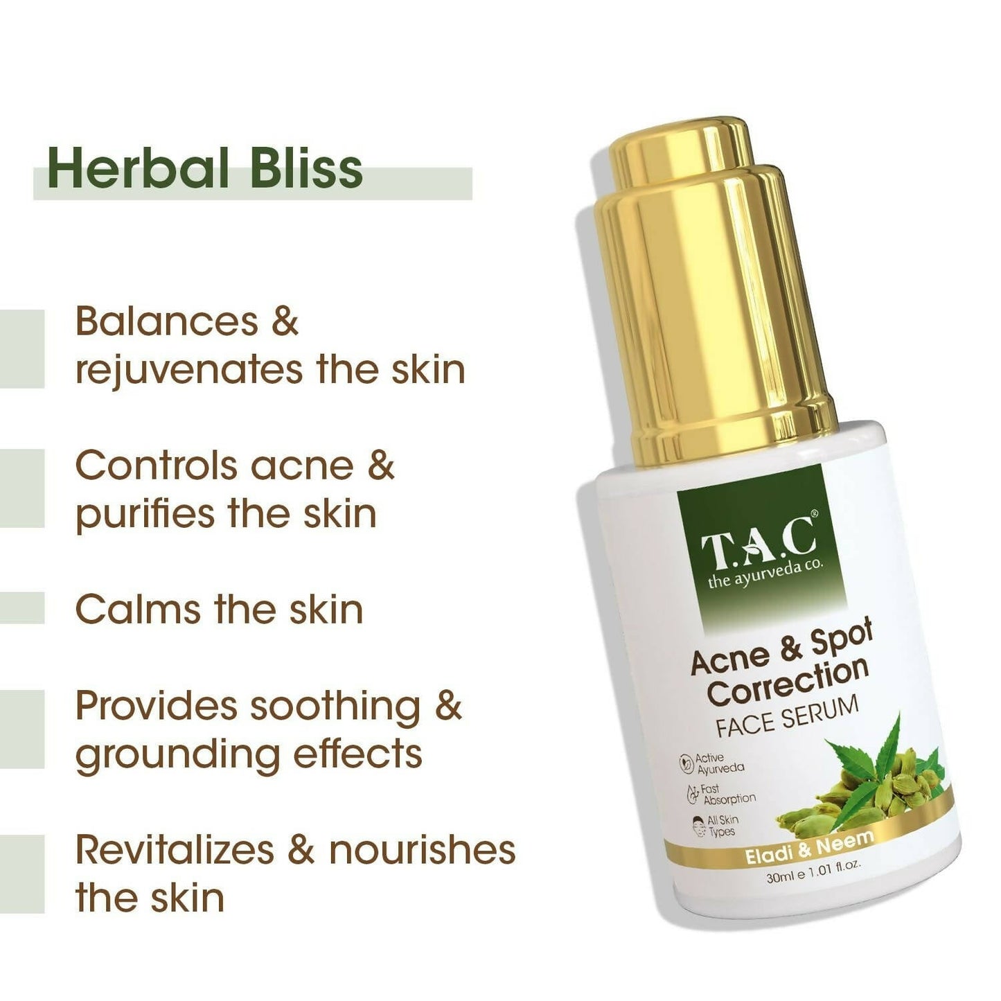 TAC   The Ayurveda Co. With Eladi And Neem Face Serum