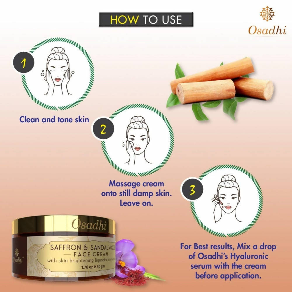 Osadhi Saffron & Sandalwood Face Cream - DrMediCart