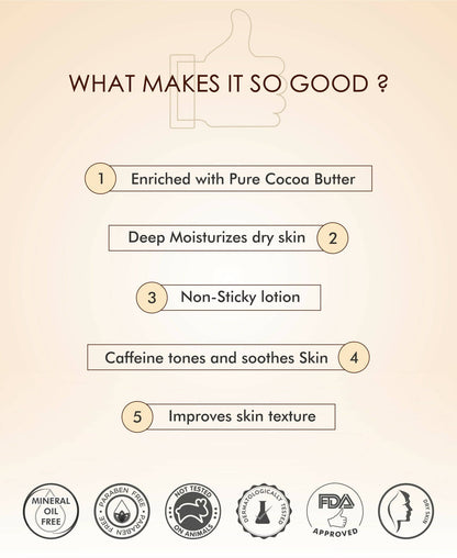 mCaffeine Naked & Rich Choco Body Lotion Deep Moisturization | Dry Skin