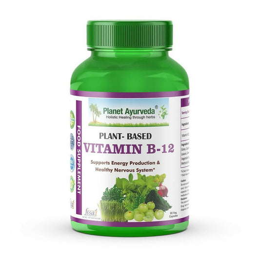 Planet Ayurveda Plant Based Vitamin B12 Capsules