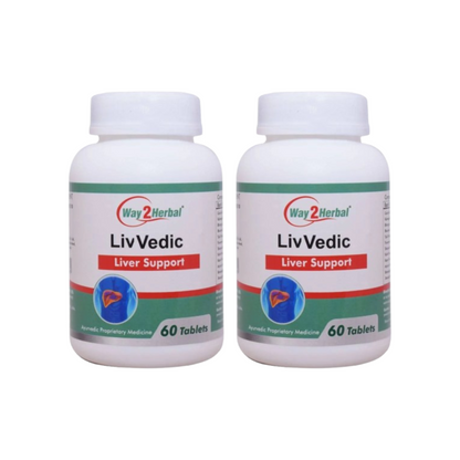 Way2herbal Livvedic Liver Support Tablets