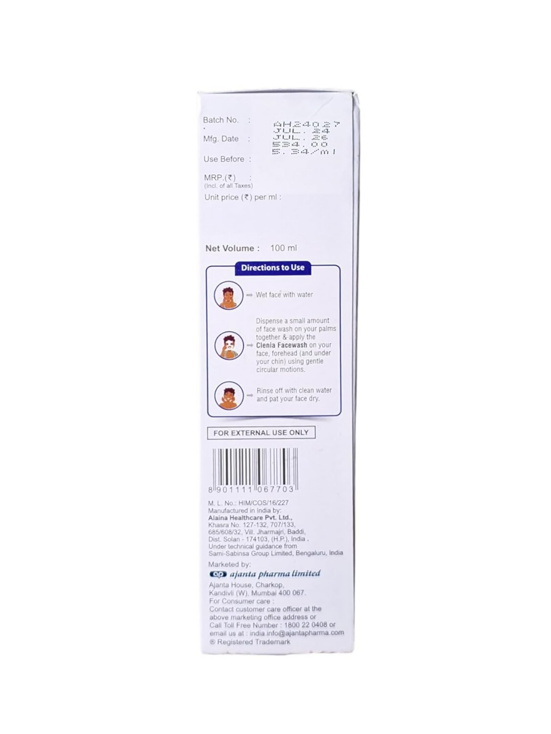 New Clenia Skin Rejuvenating Face Wash