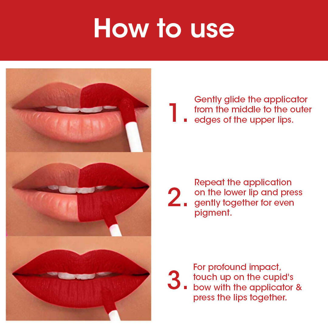 TAC - The Ayurveda Co. Liquid Matte Miss Red Lipstick - DrMediCart
