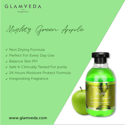 Glamveda Green Apple Refreshing Body Wash & Lotion Combo Pack