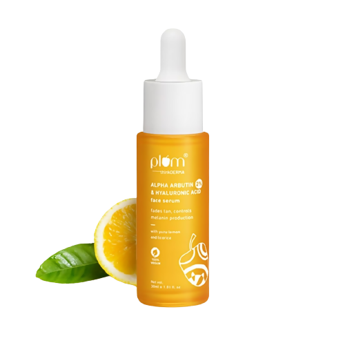 Buy Plum 2% Alpha Arbutin & Hyaluronic Acid Face Serum from DrMediCart, Ship from India to USA