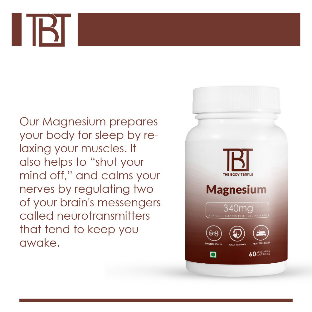 The Body Temple Magnesium Oxide 340mg Capsules