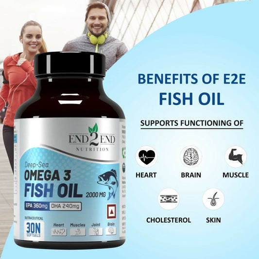 Buy End2End Nutrition Deep Sea Omega 3 Fish Oil Capsules from DrMediCart, Ship from India to USA