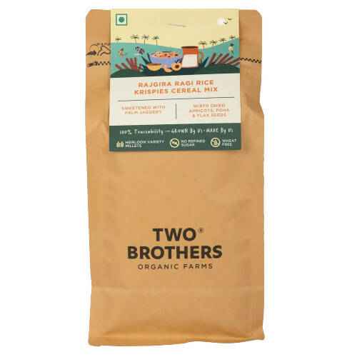 Two Brothers Organic Farms Rajgira Ragi & Rice Krispies Cereal Mix