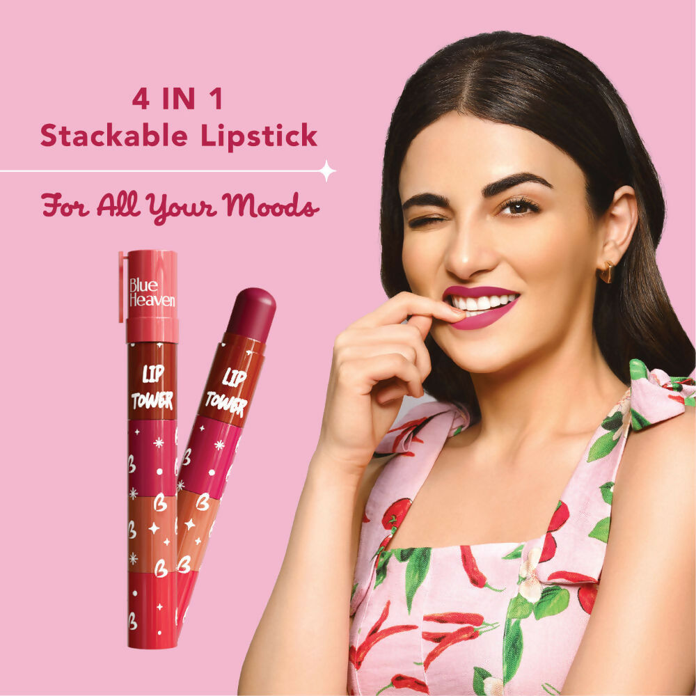 Blue Heaven Get Matte Lip Tower 4 - In - 1 Stackable Lipstick