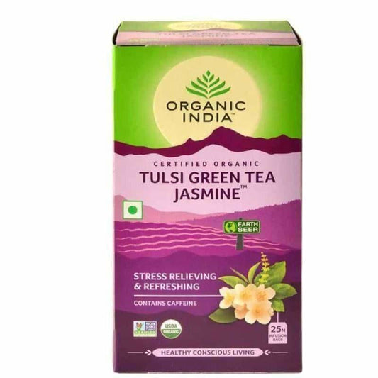 Buy Organic India Tulsi Green Tea Jasmine 25 Tea Bags from DrMediCart, Ship from India to USA