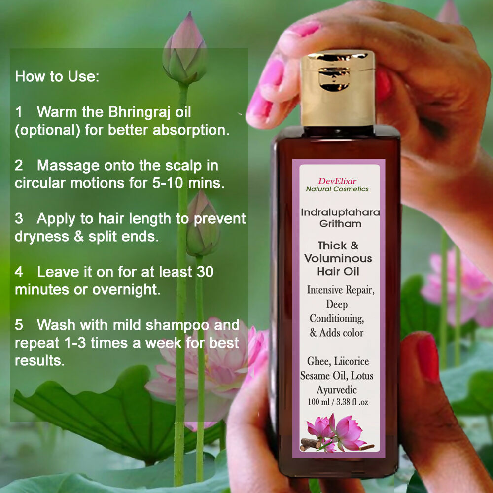 DevElixir Ayurvedic Hair Oil For Thick, Voluminous Hair
