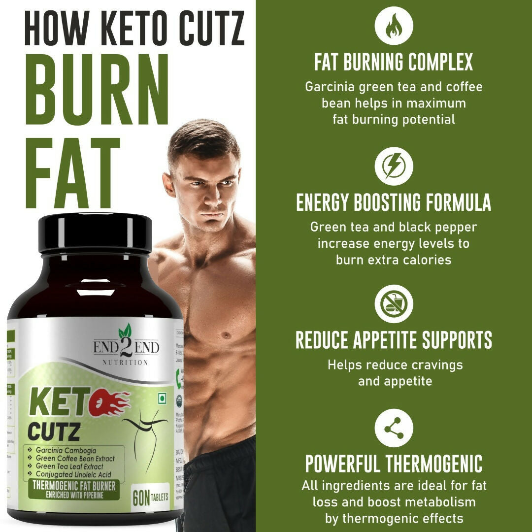 End2End Nutrition Keto Cutz metabolism boost  For weight care  Tablets