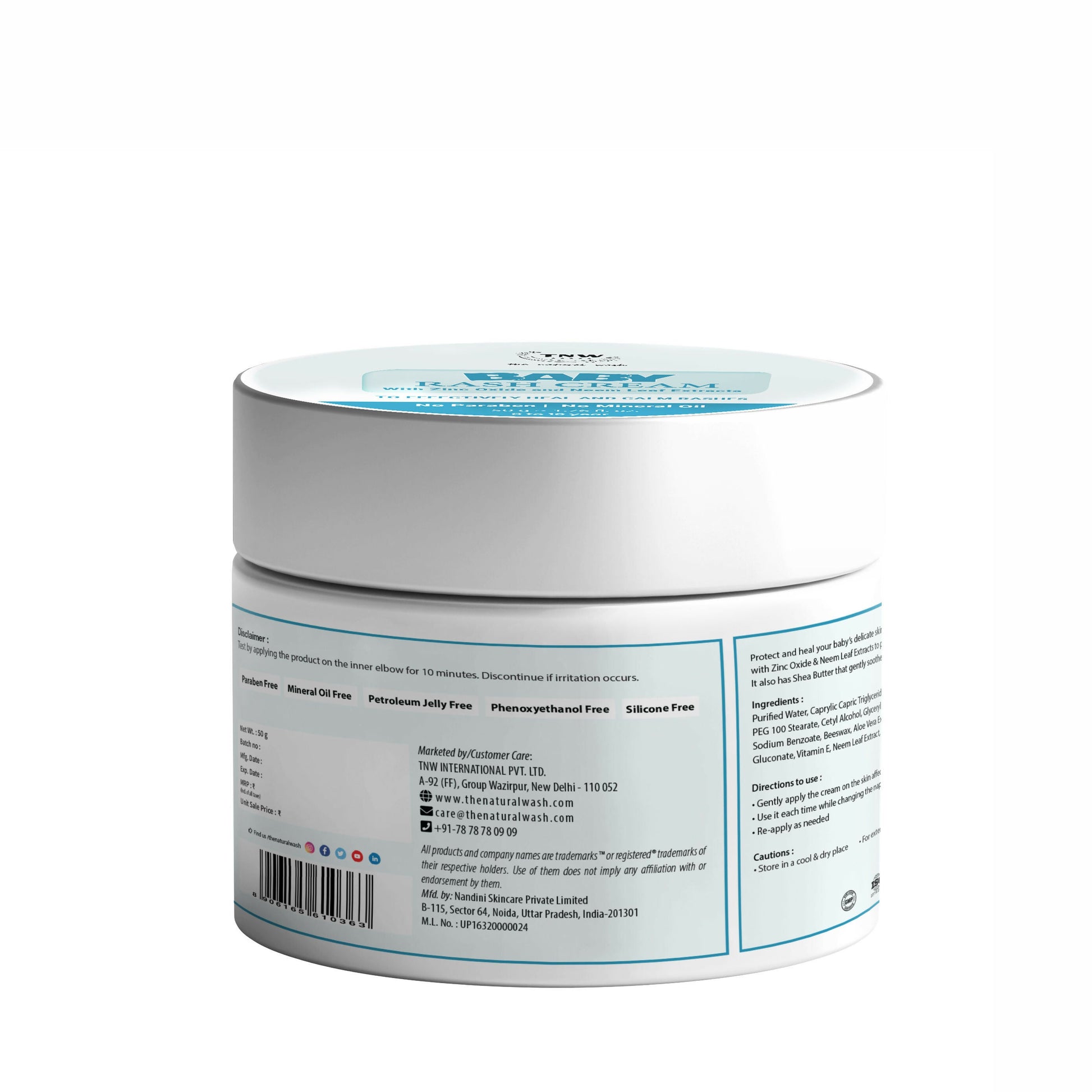 The Natural Wash Diaper Rash Cream for Babies