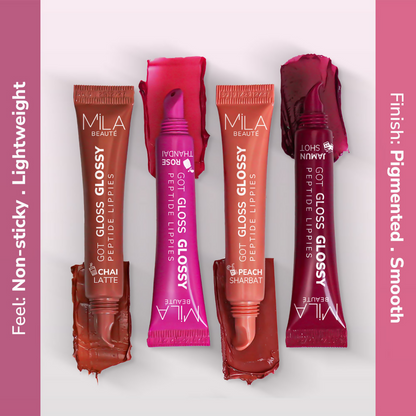 Mila Beaute Got Gloss Peptide Lippies - Peach Sharbat