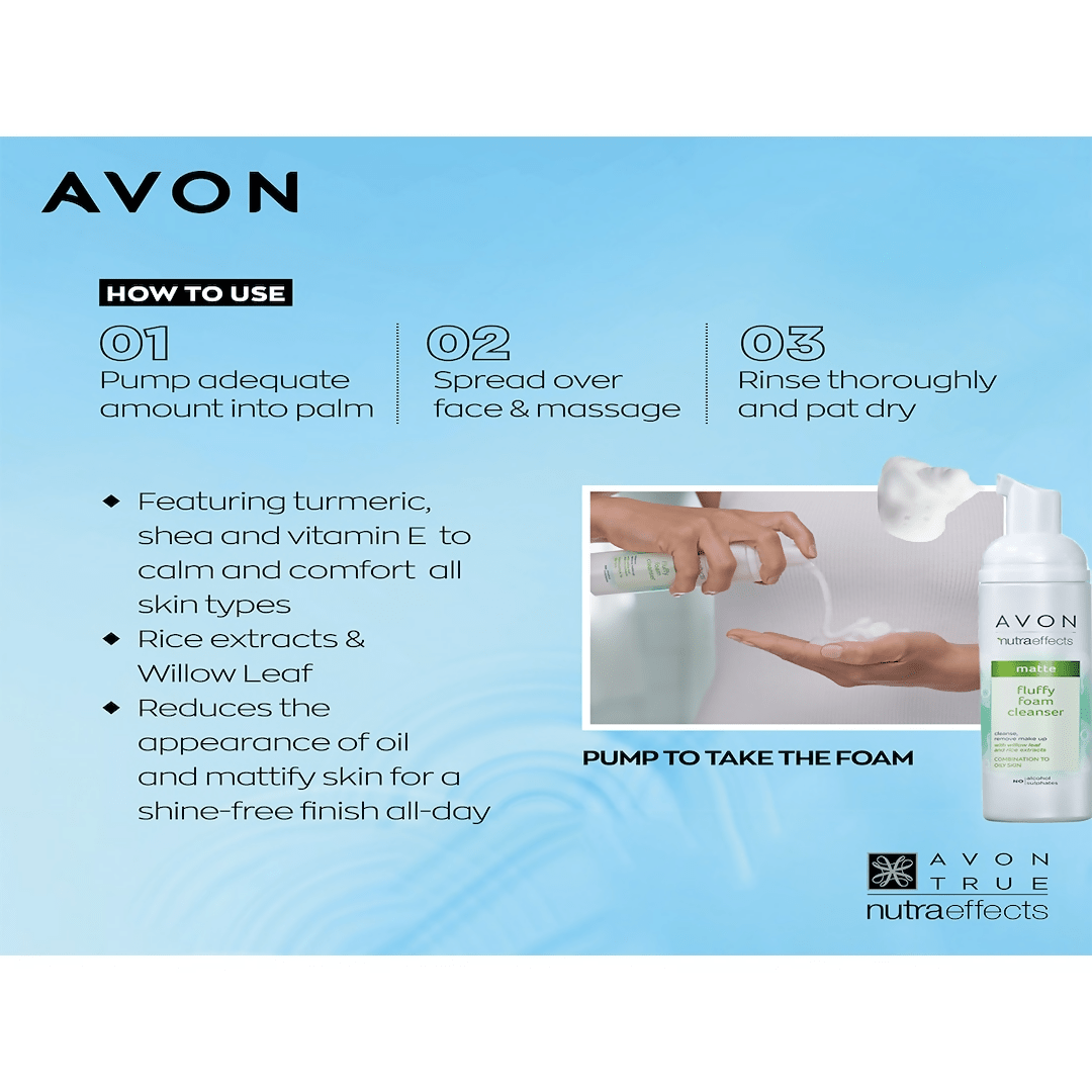 Avon Nutraeffects Matte Fluffy Foam Face Cleanser - DrMediCart