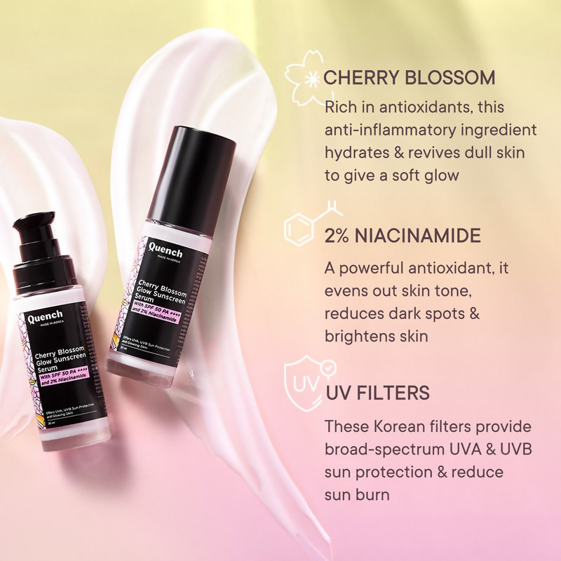 Quench Cherry Blossom Glow Sunscreen Serum