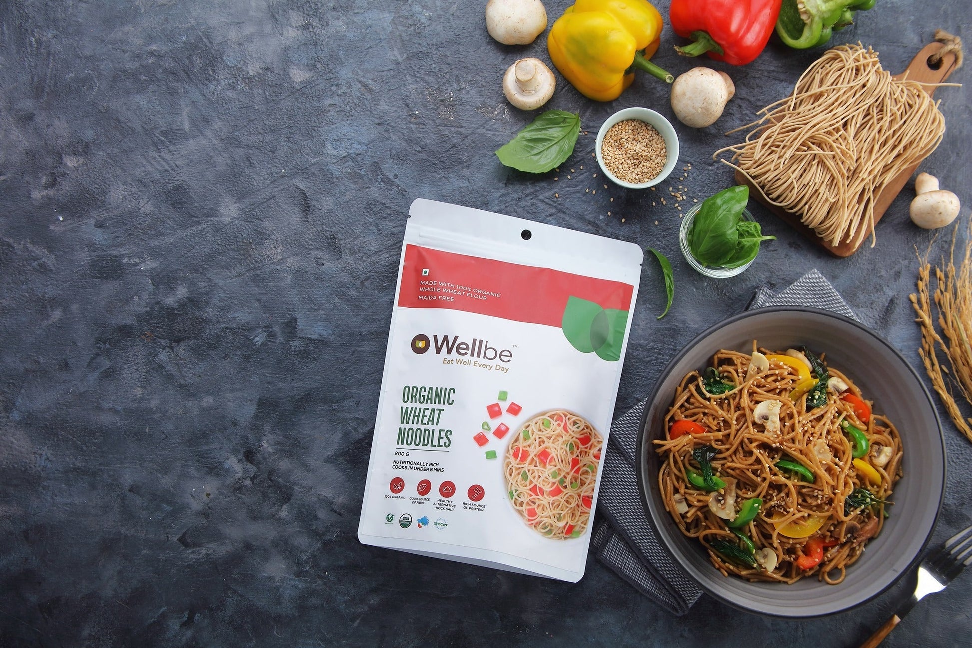 Wellbe Organic Wheat Noodles - Drmedicart