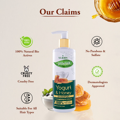 VI-JOHN Prakritik Yogurt & Honey Shampoo