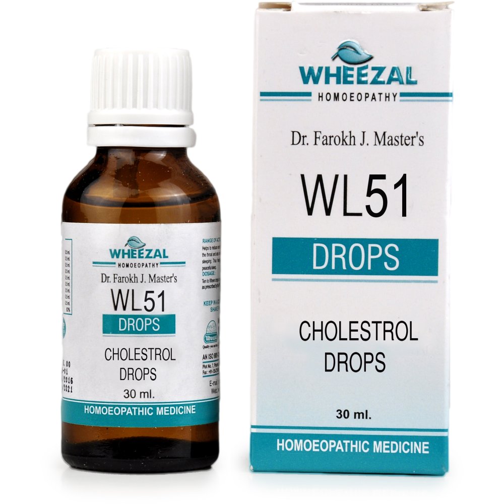 Wheezal Homeopathy WL-51 Cholestrol Drops - Drmedicart