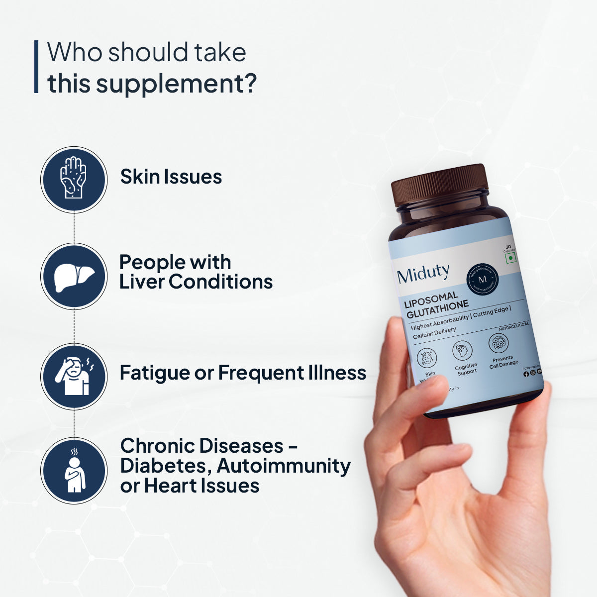 Miduty by Palak Notes Liposomal Glutathione Capsules