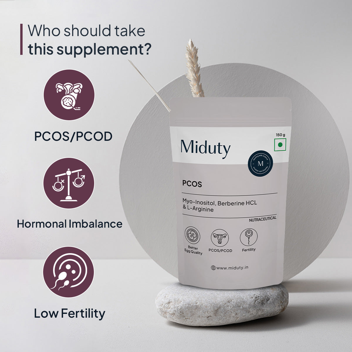Miduty by Palak Notes PCOS Periods Fertility Powder