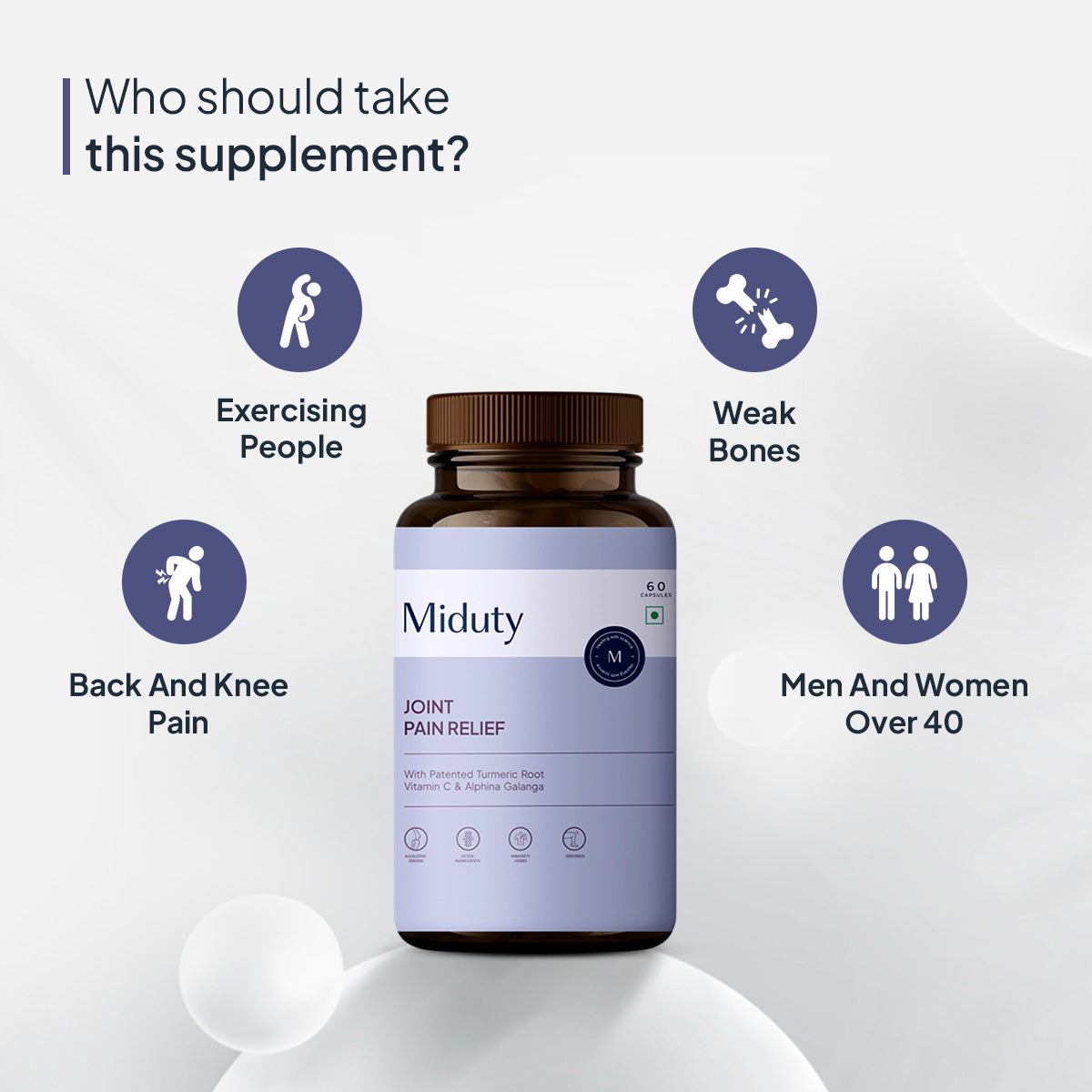Miduty by Palak Notes Joint Pain Relief Capsules