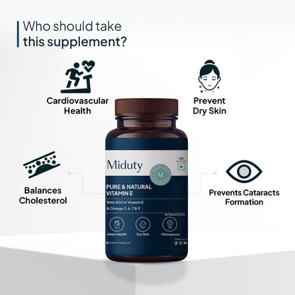 Miduty by Palak Notes Pure & Natural Vitamin E Sea Buckthorn Berry Softgels